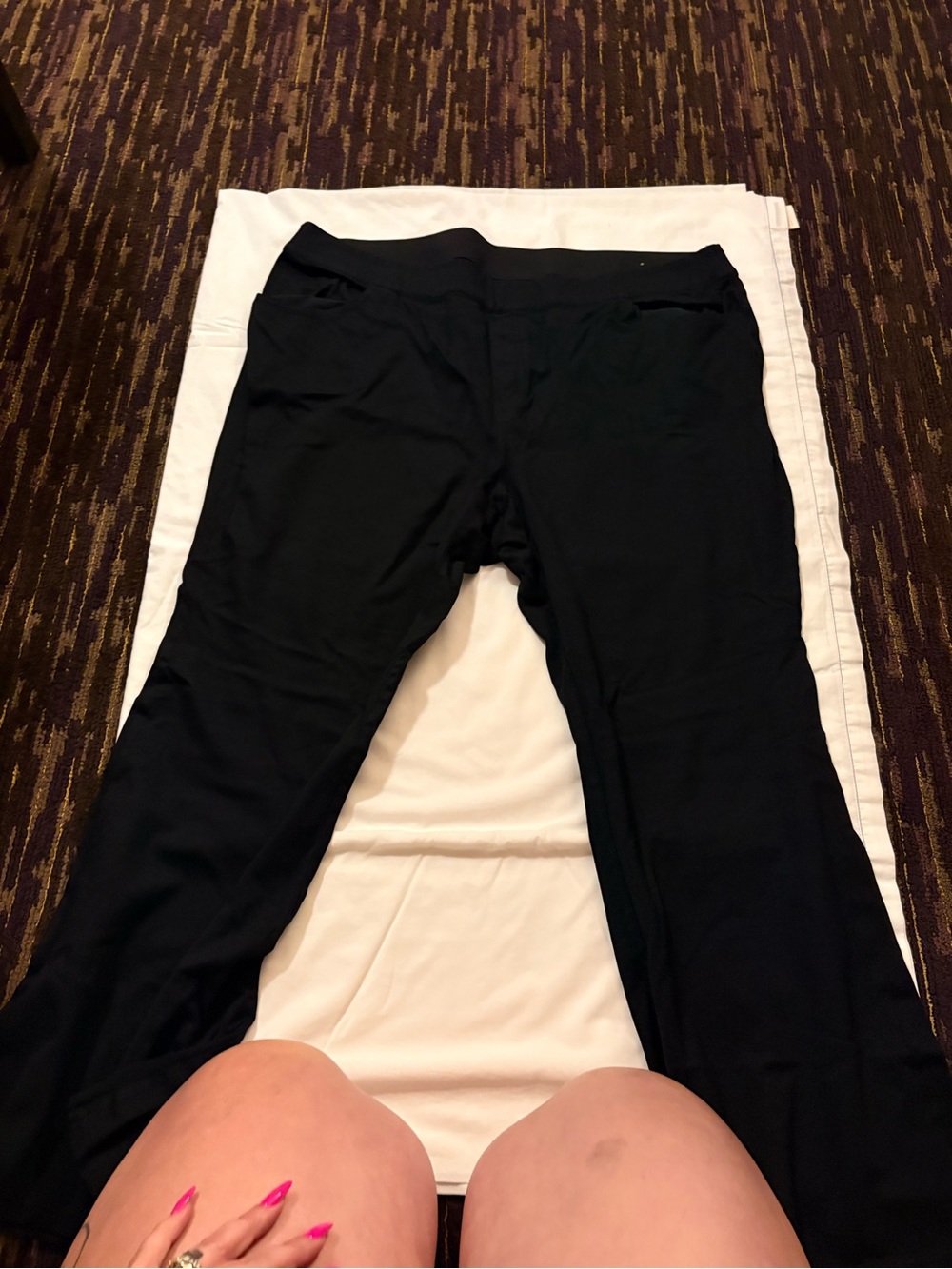 Black WomensPull-On Jersey Pants